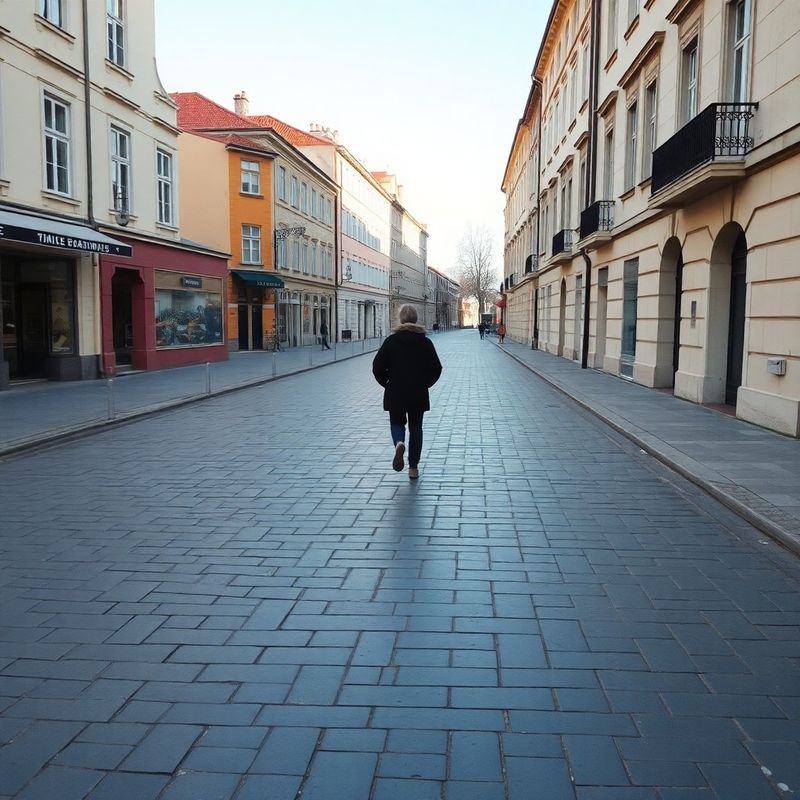 Osoba šeta praznom zagrebačkom ulicom u jutro, bez telefona u ruci